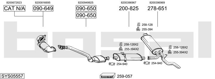Bosal SYS05557 Exhaust system SYS05557