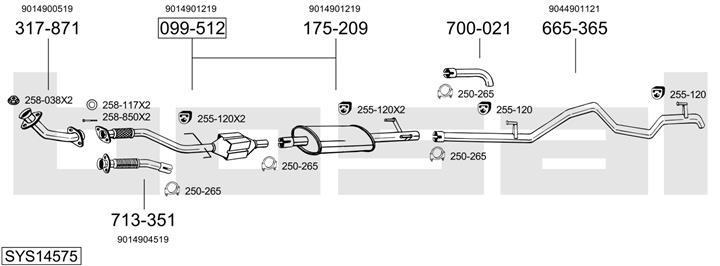 Bosal SYS14575 Exhaust system SYS14575