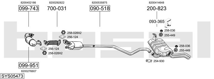 Bosal SYS05473 Exhaust system SYS05473