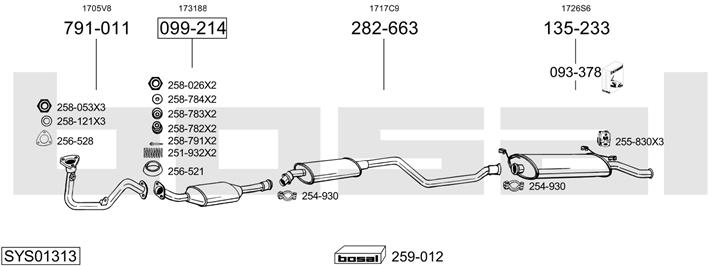 Bosal SYS01313 Exhaust system SYS01313