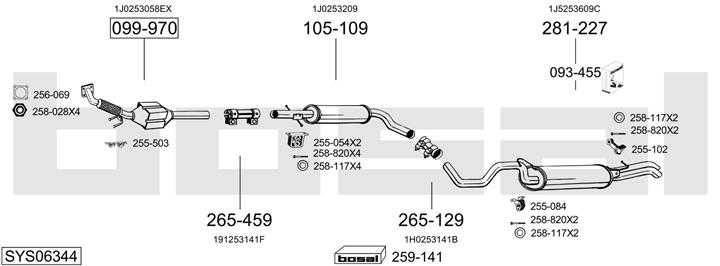 Bosal SYS06344 Exhaust system SYS06344