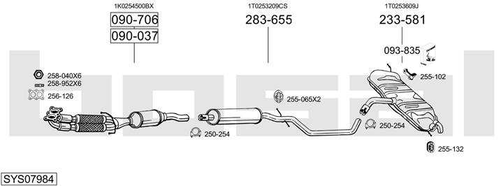 Bosal SYS07984 Exhaust system SYS07984