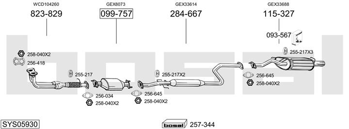 Bosal SYS05930 Exhaust system SYS05930