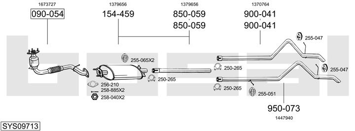 Bosal SYS09713 Exhaust system SYS09713
