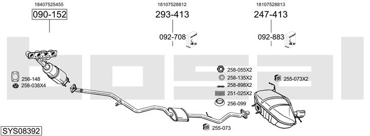 Bosal SYS08392 Exhaust system SYS08392