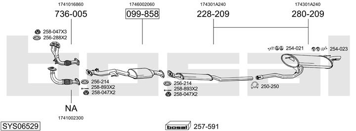 Bosal SYS06529 Exhaust system SYS06529