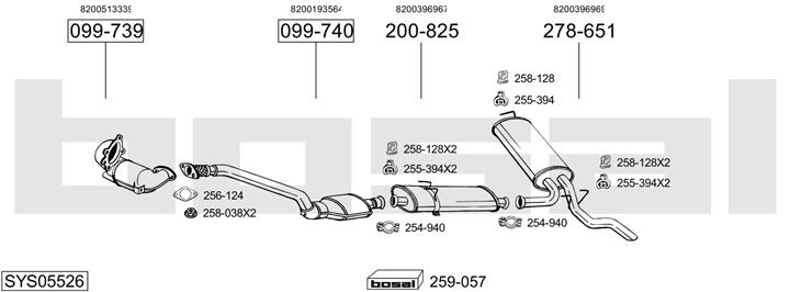 Bosal SYS05526 Exhaust system SYS05526