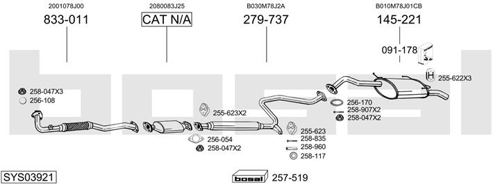 Bosal SYS03921 Exhaust system SYS03921
