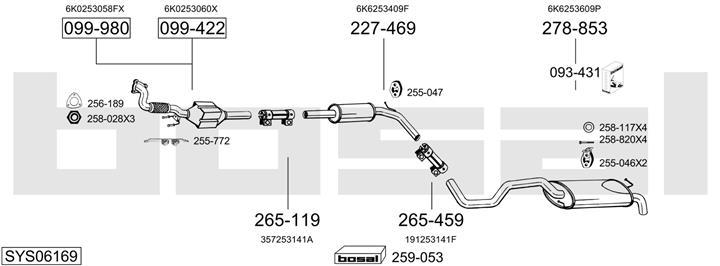 Bosal SYS06169 Exhaust system SYS06169