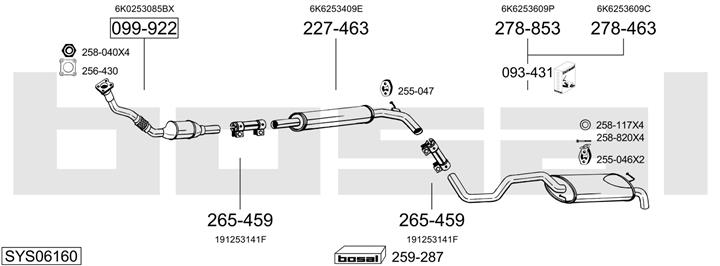 Bosal SYS06160 Exhaust system SYS06160