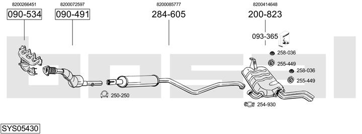 Bosal SYS05430 Exhaust system SYS05430