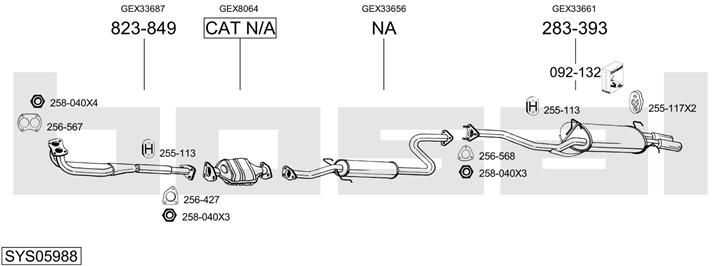 Bosal SYS05988 Exhaust system SYS05988