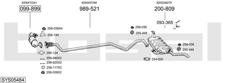 Bosal SYS05484 Exhaust system SYS05484