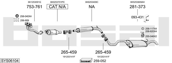 Bosal SYS06104 Exhaust system SYS06104