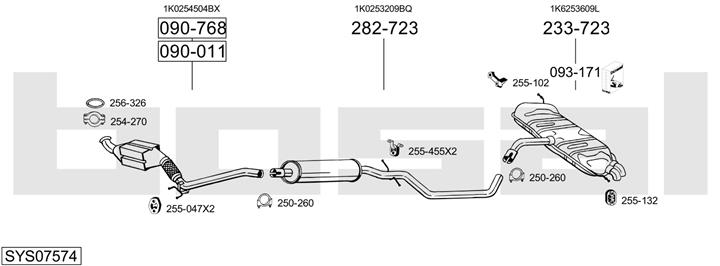 Bosal SYS07574 Exhaust system SYS07574