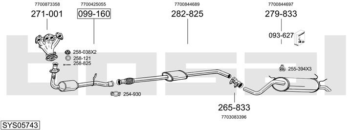 Bosal SYS05743 Exhaust system SYS05743