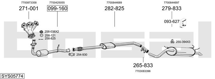 Bosal SYS05774 Exhaust system SYS05774