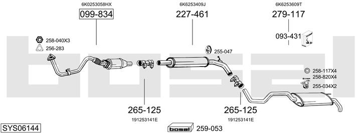 Bosal SYS06144 Exhaust system SYS06144