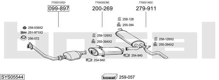 Bosal SYS05544 Exhaust system SYS05544