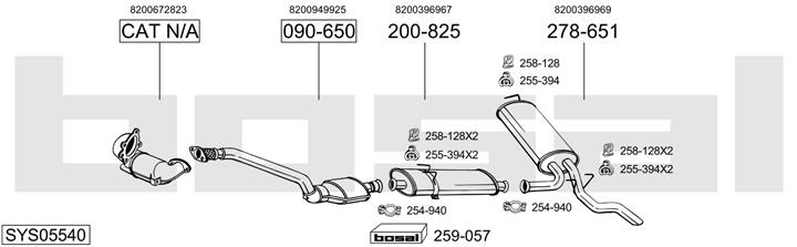 Bosal SYS05540 Exhaust system SYS05540