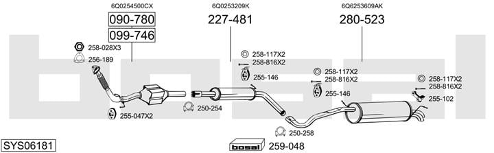 Bosal SYS06181 Exhaust system SYS06181