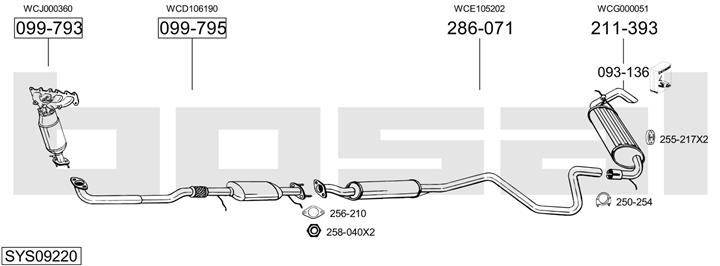 Bosal SYS09220 Exhaust system SYS09220
