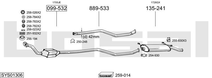 Bosal SYS01306 Exhaust system SYS01306