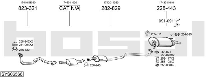 Bosal SYS06566 Exhaust system SYS06566