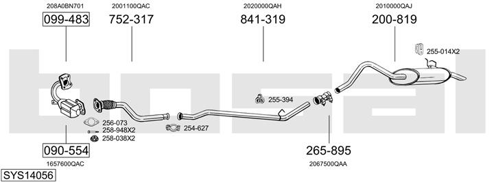 Bosal SYS14056 Exhaust system SYS14056