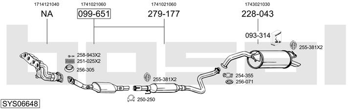 Bosal SYS06648 Exhaust system SYS06648