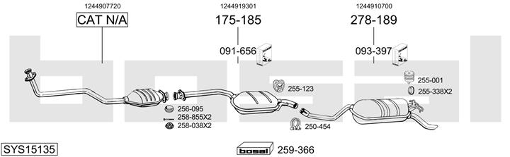 Bosal SYS15135 Exhaust system SYS15135