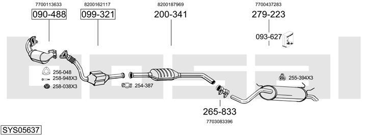 Bosal SYS05637 Exhaust system SYS05637