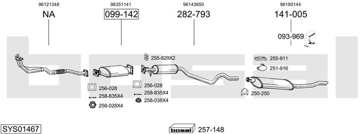 Bosal SYS01467 Exhaust system SYS01467