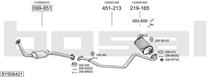 Bosal SYS06421 Exhaust system SYS06421