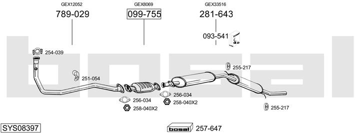 Bosal SYS08397 Exhaust system SYS08397