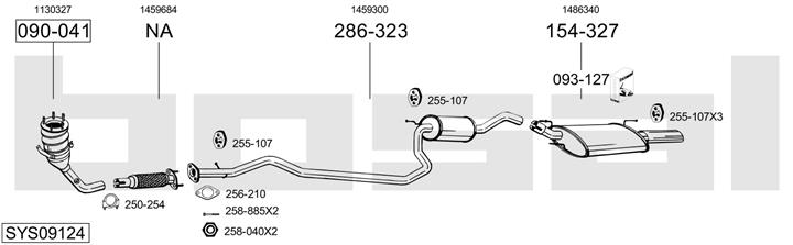 Bosal SYS09124 Exhaust system SYS09124