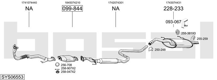 Bosal SYS06553 Exhaust system SYS06553