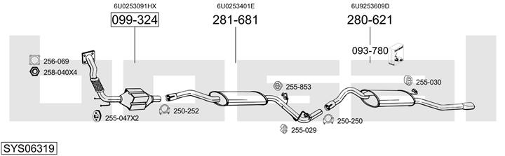 Bosal SYS06319 Exhaust system SYS06319