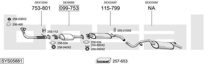 Bosal SYS05881 Exhaust system SYS05881