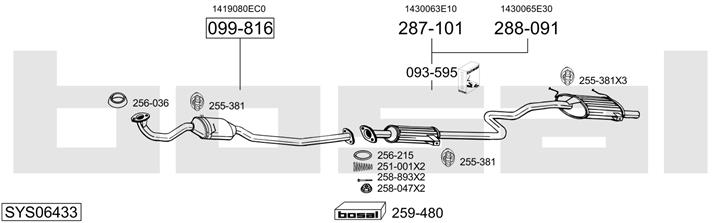 Bosal SYS06433 Exhaust system SYS06433