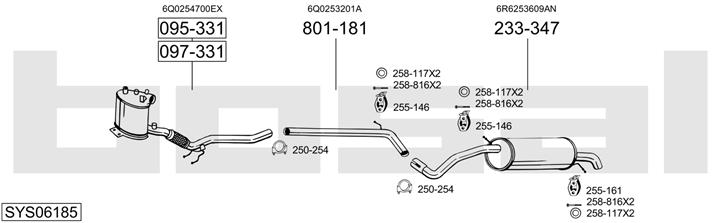 Bosal SYS06185 Exhaust system SYS06185