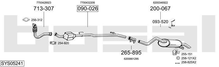 Bosal SYS05241 Exhaust system SYS05241