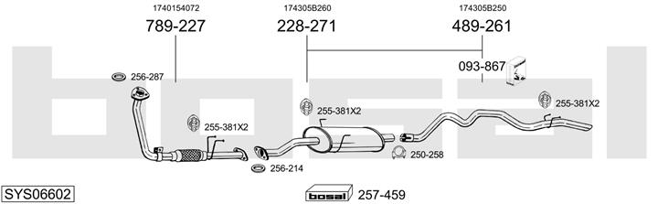 Bosal SYS06602 Exhaust system SYS06602