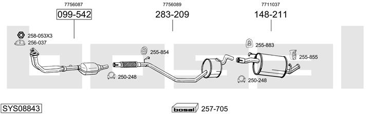 Bosal SYS08843 Exhaust system SYS08843
