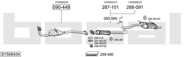 Bosal SYS06434 Exhaust system SYS06434