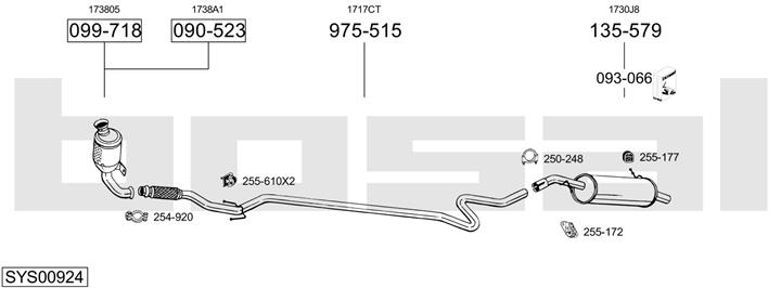 Bosal SYS00924 Exhaust system SYS00924