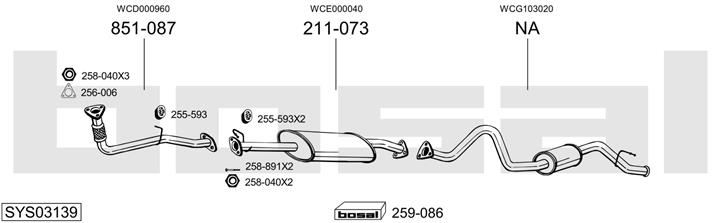 Bosal SYS03139 Exhaust system SYS03139
