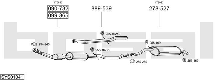 Bosal SYS01041 Exhaust system SYS01041
