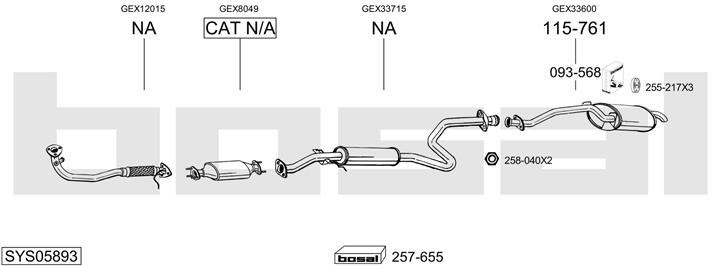 Bosal SYS05893 Exhaust system SYS05893