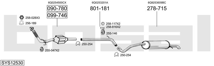 Bosal SYS12530 Exhaust system SYS12530